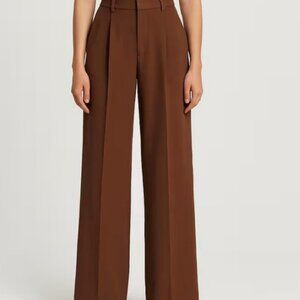 Cider Elegant Brown Wide-Leg Pants size xxsmall